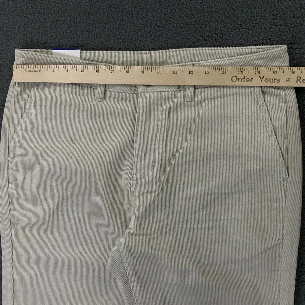 Katin Corey Corduroy Pant Mens 34x32 Slim Straight Chino Light Gray